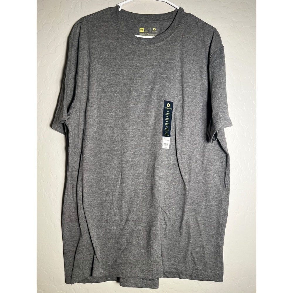Xersion Xtreme Tee Mens XXL Gray Heather Short Sleeve Crew Neck Active T-Shirt